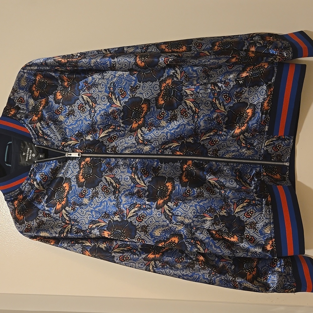Men's Houston White for Target Sz M Satin Zip Up Jacket